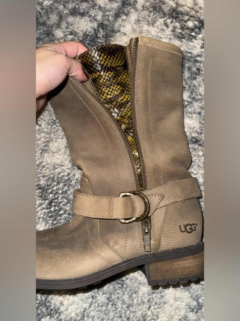 UGG Chestnut Suede Mid-Calf Boot with Chocolate Interior